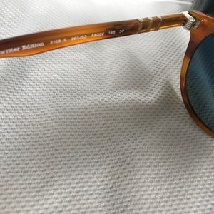 Persol 3108S Typewriter Edition Unisex Polarized Sunglasses Striped Brown